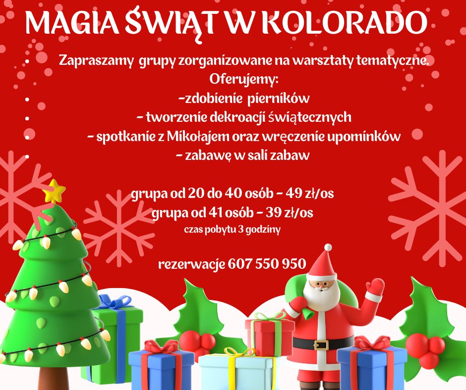 Plakat Magia Świąt 2024 w Centrum Kolorado